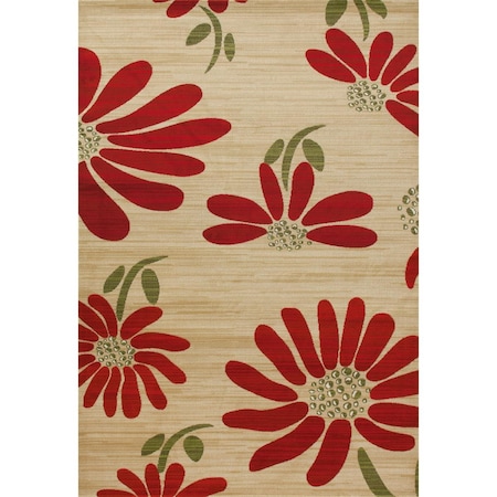 Art Carpet 7 X 9 Ft. Antigua Collection Spring Daisy Woven Area Rug, Beige 841864117590